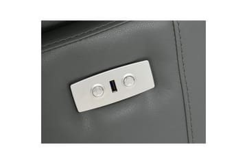 Hörnsoffa 3-sits Rayland Grå, Läder/PU, Höger elektrisk vilstol - Grå, Läder/PU, Höger elektrisk vilstol - Möbler - Soffa - Biosoffa & reclinersoffa