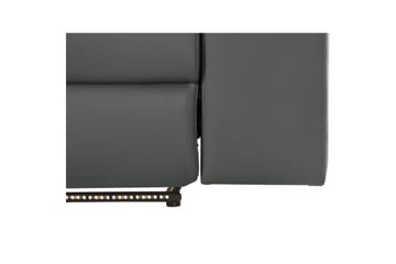 Hörnsoffa 3-sits Rayland Grå, Läder/PU, Vänster Elektrisk Fåtölj - Grå, Läder/PU, Vänster Elektrisk Fåtölj - Möbler - Soffa - Biosoffa & reclinersoffa