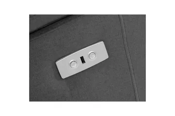 Hörnsoffa 3-sits Rayland Grå, Sunday tyg, Höger elektrisk vilstol - Grå, Sunday tyg, Höger elektrisk vilstol - Möbler - Soffa - Biosoffa & reclinersoffa