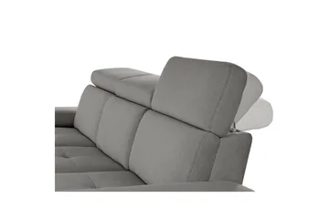 Hörnsoffa 3-sits Rayland Grå, Sunday tyg, Vänster Elektrisk Fåtölj - Grå, Sunday tyg, Vänster Elektrisk Fåtölj - Möbler - Soffa - Biosoffa & reclinersoffa