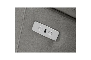 Hörnsoffa 3-sits Rayland Grå, Sunday tyg, Vänster Elektrisk Fåtölj - Grå, Sunday tyg, Vänster Elektrisk Fåtölj - Möbler - Soffa - Biosoffa & reclinersoffa