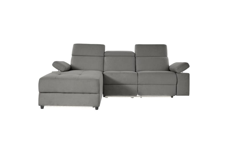 Hörnsoffa 3-sits Rayland Grå, Sunday tyg, Vänster Elektrisk Fåtölj - Grå, Sunday tyg, Vänster Elektrisk Fåtölj - Möbler - Soffa - Biosoffa & reclinersoffa