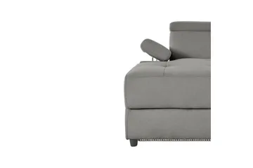 Hörnsoffa 3-sits Rayland Grå, Sunday tyg, Vänster Elektrisk Fåtölj - Grå, Sunday tyg, Vänster Elektrisk Fåtölj - Möbler - Soffa - Biosoffa & reclinersoffa