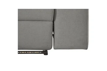 Hörnsoffa 3-sits Rayland Grå, Sunday tyg, Vänster Manuell Fåtölj - Grå, Sunday tyg, Vänster Manuell Fåtölj - Möbler - Soffa - Biosoffa & reclinersoffa