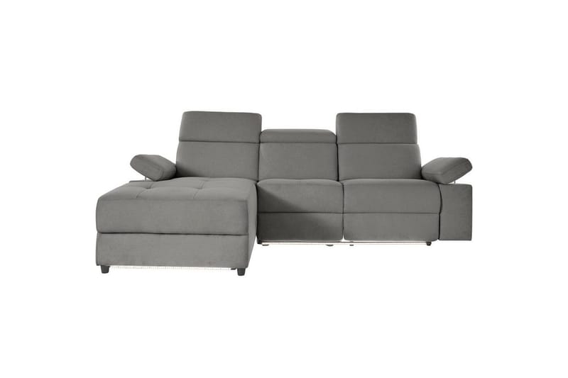 Hörnsoffa 3-sits Rayland Grå, Sunday tyg, Vänster Manuell Fåtölj - Grå, Sunday tyg, Vänster Manuell Fåtölj - Möbler - Soffa - Biosoffa & reclinersoffa