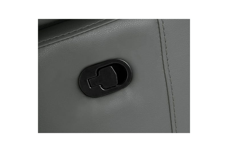 Hörnsoffa 3-sits Rayland Grå, PU, Höger manuell vilstol - Grå, PU, Höger manuell vilstol - Möbler - Soffa - Biosoffa & reclinersoffa