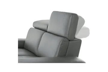 Hörnsoffa 3-sits Rayland Grå, PU, Vänster Manuell Fåtölj - Grå, PU, Vänster Manuell Fåtölj - Möbler - Soffa - Biosoffa & reclinersoffa