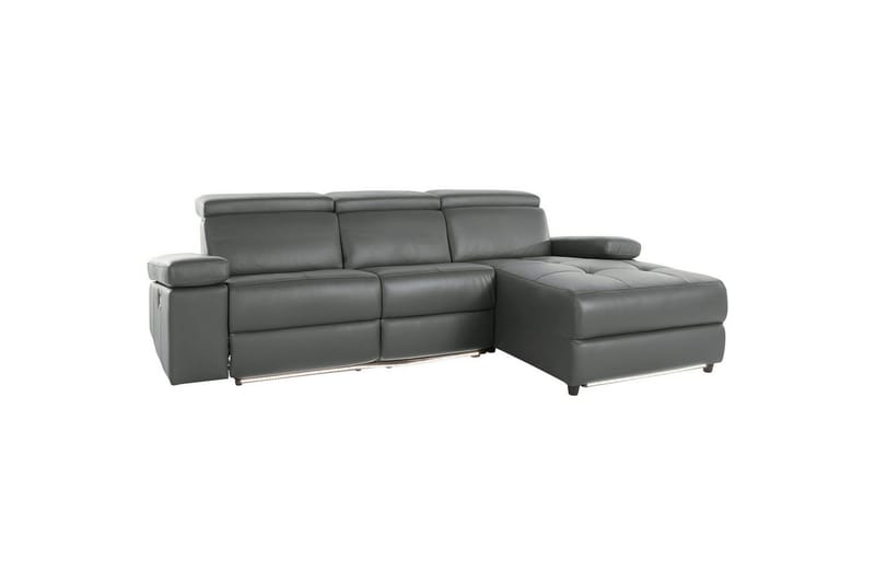 Hörnsoffa 3-sits Rayland Grå, PU, Höger elektrisk vilstol - Grå, PU, Höger elektrisk vilstol - Möbler - Soffa - Biosoffa & reclinersoffa