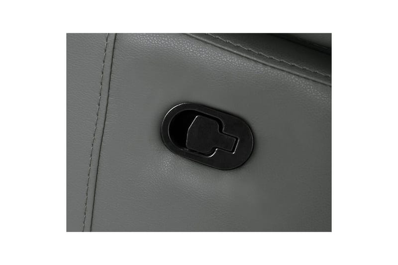 Hörnsoffa 3-sits Rayland Grå, PU, Vänster Manuell Fåtölj - Grå, PU, Vänster Manuell Fåtölj - Möbler - Soffa - Biosoffa & reclinersoffa