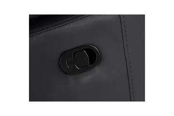 Hörnsoffa 3-sits Rayland Svart, Läder/PU, Höger manuell vilstol - Svart, Läder/PU, Höger manuell vilstol - Möbler - Soffa - Biosoffa & reclinersoffa