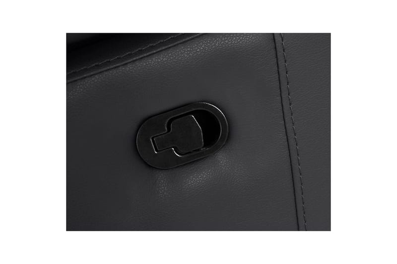 Hörnsoffa 3-sits Rayland Svart, Läder/PU, Höger manuell vilstol - Svart, Läder/PU, Höger manuell vilstol - Möbler - Soffa - Biosoffa & reclinersoffa