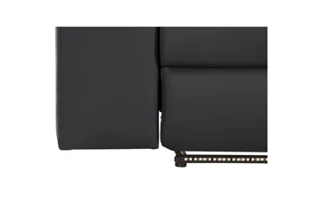 Hörnsoffa 3-sits Rayland Svart, Läder/PU, Höger manuell vilstol - Svart, Läder/PU, Höger manuell vilstol - Möbler - Soffa - Biosoffa & reclinersoffa