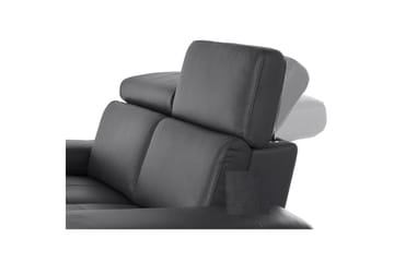 Hörnsoffa 3-sits Rayland Svart, PU, Vänster Manuell Fåtölj - Svart, PU, Vänster Manuell Fåtölj - Möbler - Soffa - Biosoffa & reclinersoffa