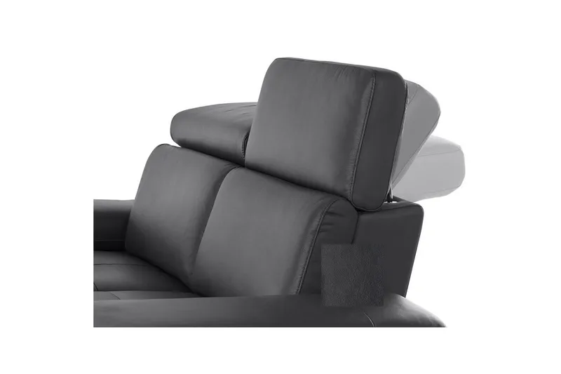 Hörnsoffa 3-sits Rayland Svart, PU, Vänster Manuell Fåtölj - Svart, PU, Vänster Manuell Fåtölj - Möbler - Soffa - Biosoffa & reclinersoffa