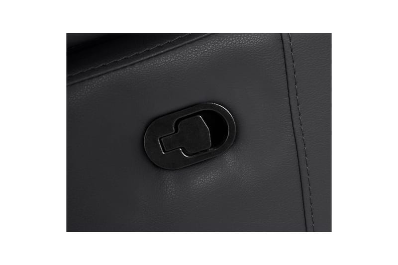 Hörnsoffa 3-sits Rayland Svart, PU, Höger manuell vilstol - Svart, PU, Höger manuell vilstol - Möbler - Soffa - Biosoffa & reclinersoffa