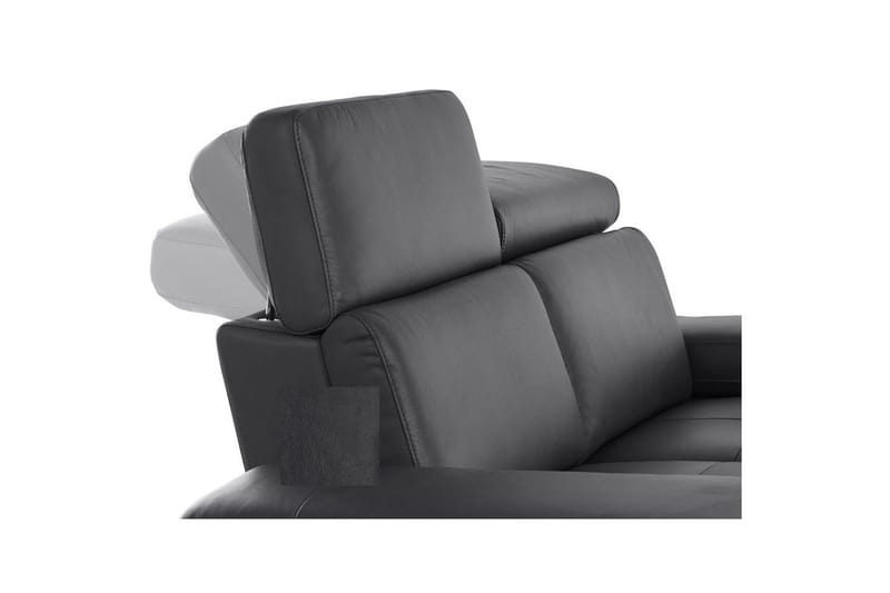 Hörnsoffa 3-sits Rayland Svart, PU, Höger elektrisk vilstol - Svart, PU, Höger elektrisk vilstol - Möbler - Soffa - Biosoffa & reclinersoffa