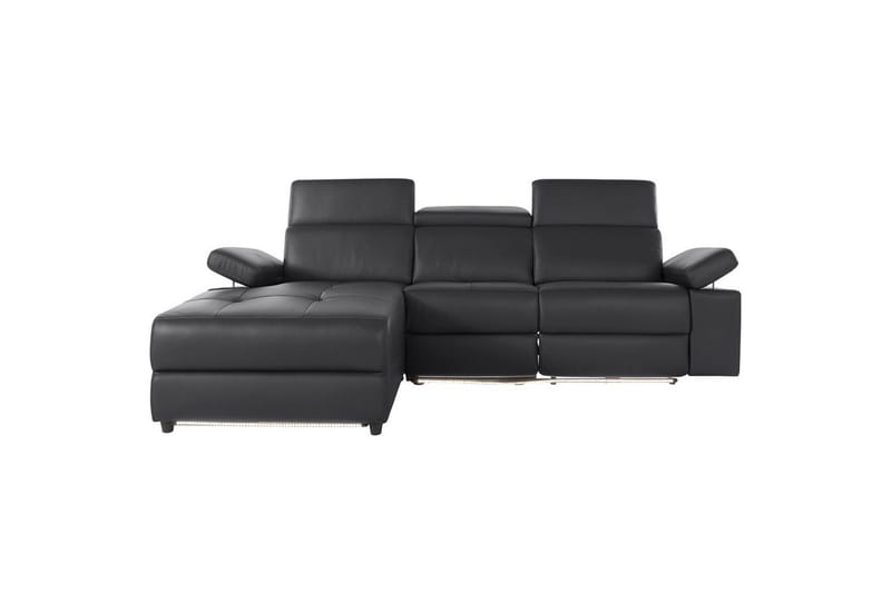 Hörnsoffa 3-sits Rayland Svart, PU, Vänster Elektrisk Fåtölj - Svart, PU, Vänster Elektrisk Fåtölj - Möbler - Soffa - Biosoffa & reclinersoffa
