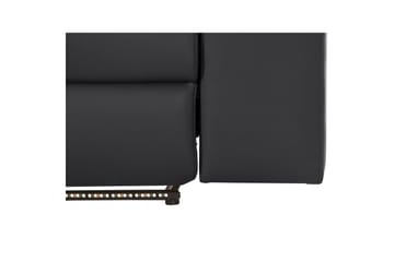 Hörnsoffa 3-sits Rayland Svart, PU, Vänster Manuell Fåtölj - Svart, PU, Vänster Manuell Fåtölj - Möbler - Soffa - Biosoffa & reclinersoffa