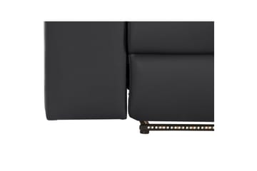 Hörnsoffa 3-sits Rayland Svart, PU, Höger manuell vilstol - Svart, PU, Höger manuell vilstol - Möbler - Soffa - Biosoffa & reclinersoffa