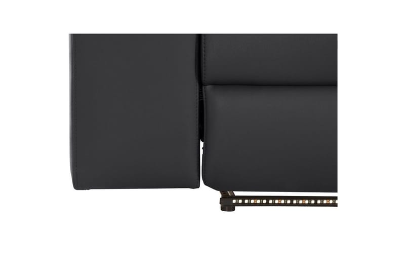 Hörnsoffa 3-sits Rayland Svart, PU, Höger manuell vilstol - Svart, PU, Höger manuell vilstol - Möbler - Soffa - Biosoffa & reclinersoffa