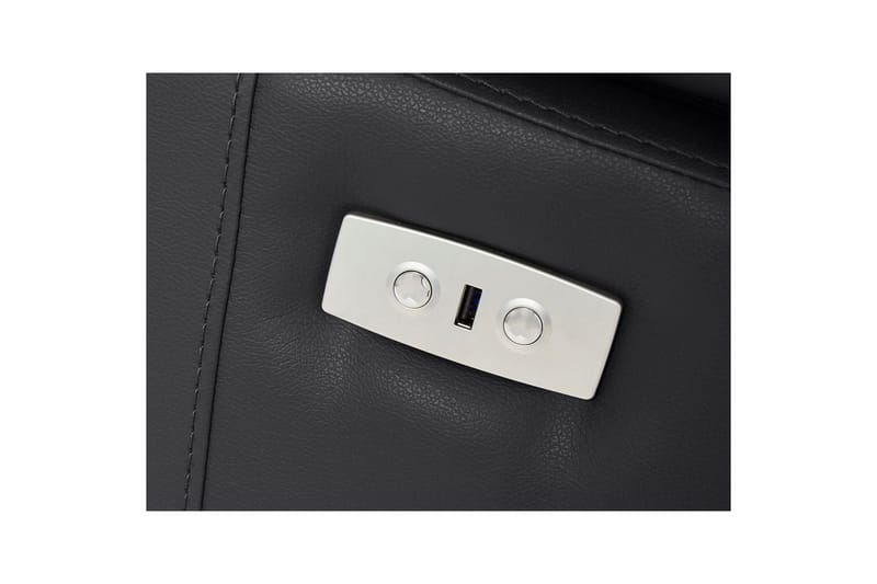 Hörnsoffa 3-sits Rayland Svart, PU, Vänster Elektrisk Fåtölj - Svart, PU, Vänster Elektrisk Fåtölj - Möbler - Soffa - Biosoffa & reclinersoffa