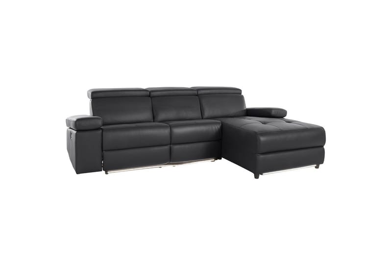 Hörnsoffa 3-sits Rayland Svart, PU, Höger elektrisk vilstol - Svart, PU, Höger elektrisk vilstol - Möbler - Soffa - Biosoffa & reclinersoffa