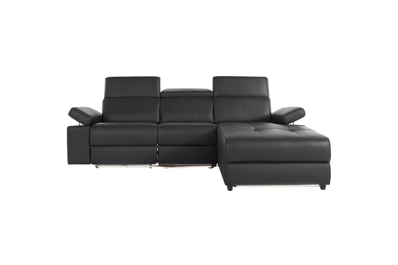 Hörnsoffa 3-sits Rayland Svart, PU, Höger elektrisk vilstol - Svart, PU, Höger elektrisk vilstol - Möbler - Soffa - Biosoffa & reclinersoffa