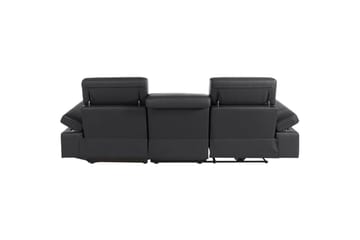 Hörnsoffa 3-sits Rayland Svart, PU, Höger elektrisk vilstol - Svart, PU, Höger elektrisk vilstol - Möbler - Soffa - Biosoffa & reclinersoffa