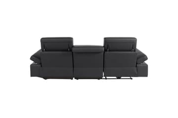 Hörnsoffa 3-sits Rayland Svart, PU, Höger manuell vilstol - Svart, PU, Höger manuell vilstol - Möbler - Soffa - Biosoffa & reclinersoffa