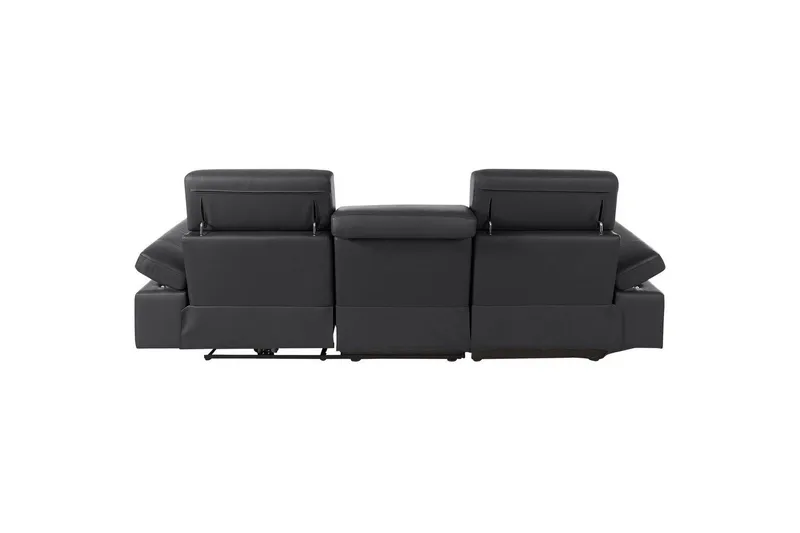 Hörnsoffa 3-sits Rayland Svart, PU, Vänster Manuell Fåtölj - Svart, PU, Vänster Manuell Fåtölj - Möbler - Soffa - Biosoffa & reclinersoffa