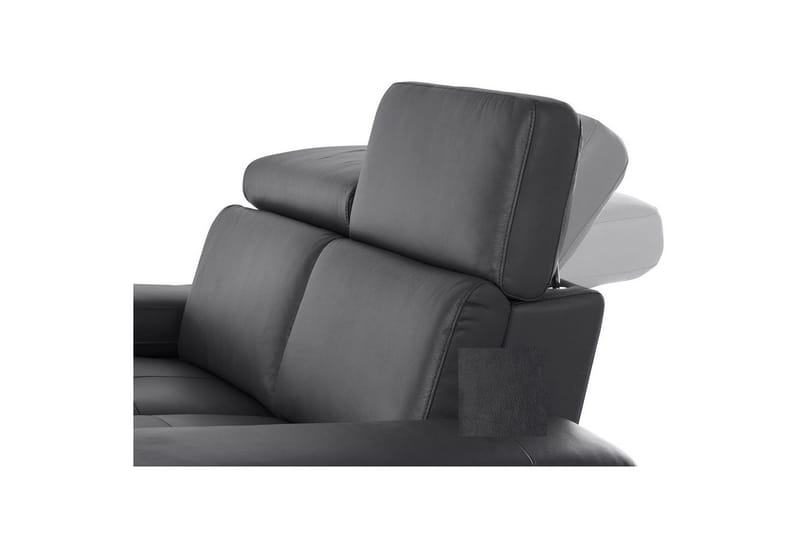 Hörnsoffa 3-sits Rayland Svart, PU, Vänster Elektrisk Fåtölj - Svart, PU, Vänster Elektrisk Fåtölj - Möbler - Soffa - Biosoffa & reclinersoffa