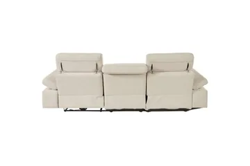 Hörnsoffa 3-sits Rayland Vit, Sunday tyg, Vänster Elektrisk Fåtölj - Vit, Sunday tyg, Vänster Elektrisk Fåtölj - Möbler - Soffa - Biosoffa & reclinersoffa