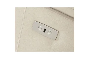 Hörnsoffa 3-sits Rayland Vit, Sunday tyg, Vänster Elektrisk Fåtölj - Vit, Sunday tyg, Vänster Elektrisk Fåtölj - Möbler - Soffa - Biosoffa & reclinersoffa