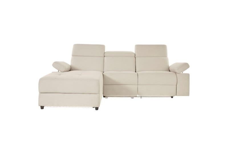 Hörnsoffa 3-sits Rayland Vit, Sunday tyg, Vänster Elektrisk Fåtölj - Vit, Sunday tyg, Vänster Elektrisk Fåtölj - Möbler - Soffa - Biosoffa & reclinersoffa