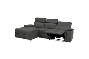 Hörnsoffa 3-sits Pareli Svart, PU, Vänster Elektrisk Fåtölj - Svart, PU, Vänster Elektrisk Fåtölj - Möbler - Soffa - Biosoffa & reclinersoffa