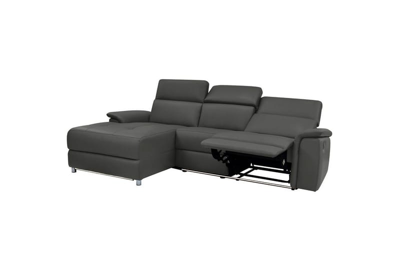 Hörnsoffa 3-sits Pareli Svart, PU, Vänster Elektrisk Fåtölj - Svart, PU, Vänster Elektrisk Fåtölj - Möbler - Soffa - Biosoffa & reclinersoffa