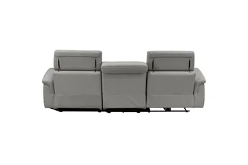 Hörnsoffa 3-sits Pareli Grå, Sunday tyg, Höger manuell vilstol - Grå, Sunday tyg, Höger manuell vilstol - Möbler - Soffa - Biosoffa & reclinersoffa