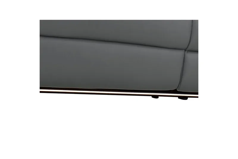 Hörnsoffa 3-sits Pareli Grå, Läder/PU, Höger elektrisk vilstol - Grå, Läder/PU, Höger elektrisk vilstol - Möbler - Soffa - Biosoffa & reclinersoffa