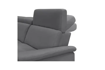 Hörnsoffa 3-sits Pareli Grå, Sand tyg, Vänster Elektrisk Fåtölj - Grå, Sand tyg, Vänster Elektrisk Fåtölj - Möbler - Soffa - Biosoffa & reclinersoffa