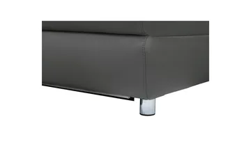 Hörnsoffa 3-sits Pareli Grå, Läder/PU, Höger elektrisk vilstol - Grå, Läder/PU, Höger elektrisk vilstol - Möbler - Soffa - Biosoffa & reclinersoffa