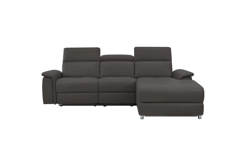 Hörnsoffa 3-sits Pareli Brun, PU, Höger elektrisk vilstol - Brun, PU, Höger elektrisk vilstol - Möbler - Soffa - Biosoffa & reclinersoffa