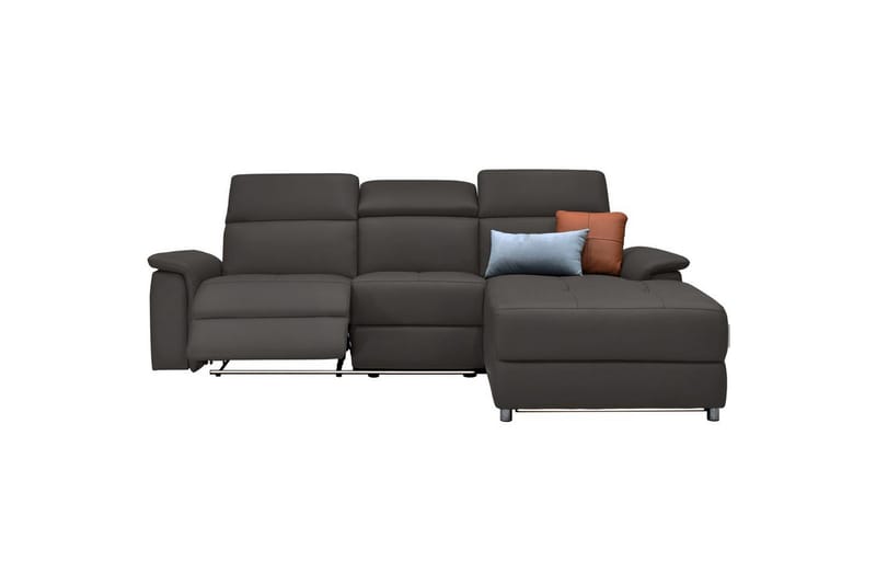Hörnsoffa 3-sits Pareli Brun, PU, Höger elektrisk vilstol - Brun, PU, Höger elektrisk vilstol - Möbler - Soffa - Biosoffa & reclinersoffa