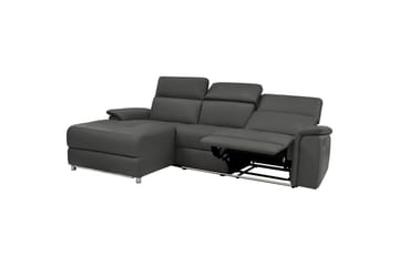 Hörnsoffa 3-sits Pareli Svart, PU, Vänster Elektrisk Fåtölj - Svart, PU, Vänster Elektrisk Fåtölj - Möbler - Soffa - Biosoffa & reclinersoffa