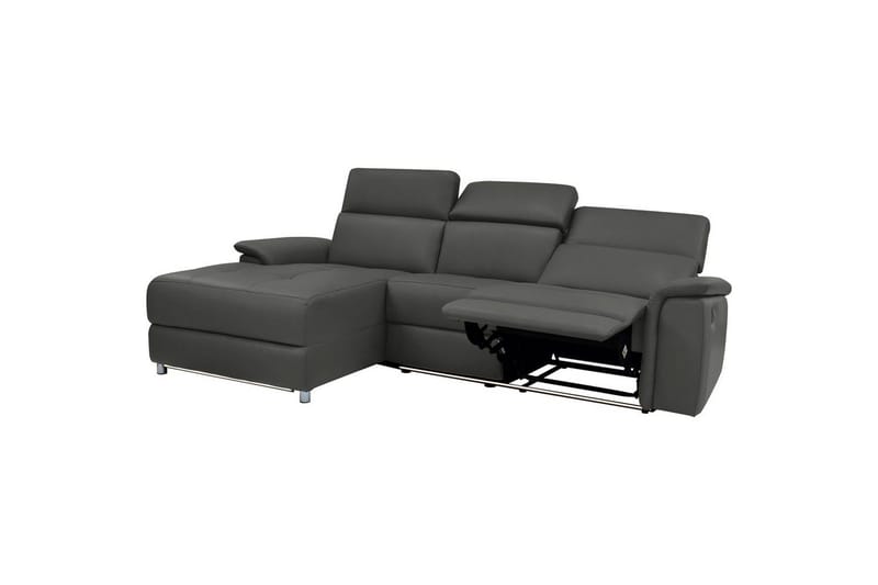 Hörnsoffa 3-sits Pareli Svart, PU, Vänster Elektrisk Fåtölj - Svart, PU, Vänster Elektrisk Fåtölj - Möbler - Soffa - Biosoffa & reclinersoffa