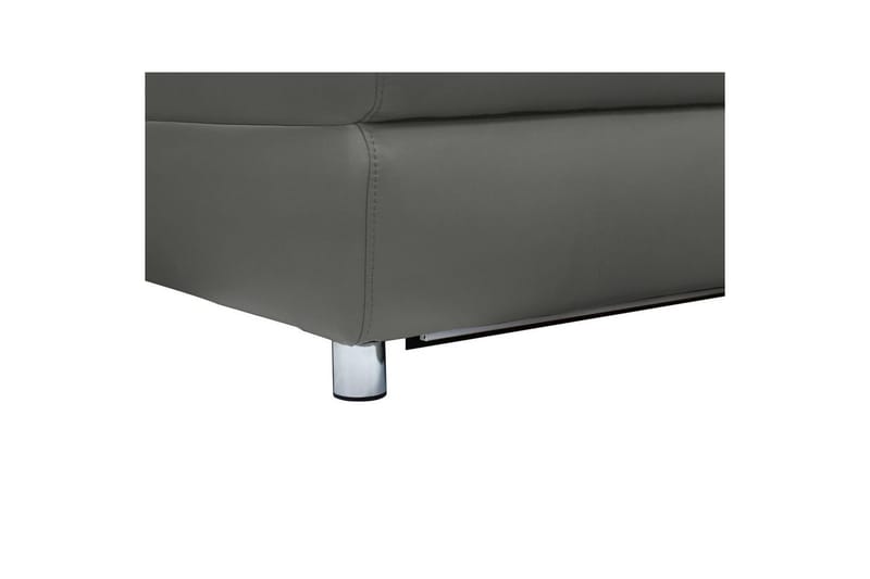 Hörnsoffa 3-sits Pareli Grå, Läder/PU, Vänster Manuell Fåtölj - Grå, Läder/PU, Vänster Manuell Fåtölj - Möbler - Soffa - Biosoffa & reclinersoffa