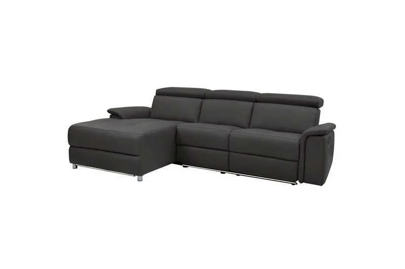 Hörnsoffa 3-sits Pareli Brun, PU, Vänster Elektrisk Fåtölj - Brun, PU, Vänster Elektrisk Fåtölj - Möbler - Soffa - Biosoffa & reclinersoffa