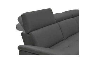 Hörnsoffa 3-sits Pareli Grå, PU, Höger manuell vilstol - Grå, PU, Höger manuell vilstol - Möbler - Soffa - Biosoffa & reclinersoffa