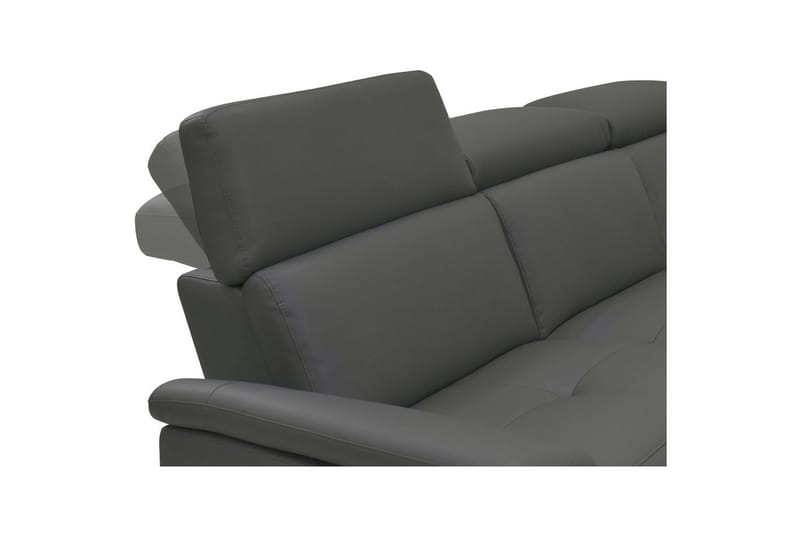 Hörnsoffa 3-sits Pareli Grå, PU, Höger manuell vilstol - Grå, PU, Höger manuell vilstol - Möbler - Soffa - Biosoffa & reclinersoffa