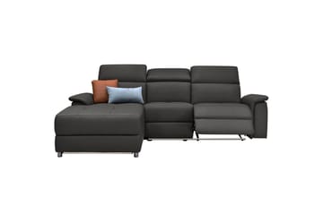 Hörnsoffa 3-sits Pareli Brun, PU, Vänster Elektrisk Fåtölj - Brun, PU, Vänster Elektrisk Fåtölj - Möbler - Soffa - Biosoffa & reclinersoffa
