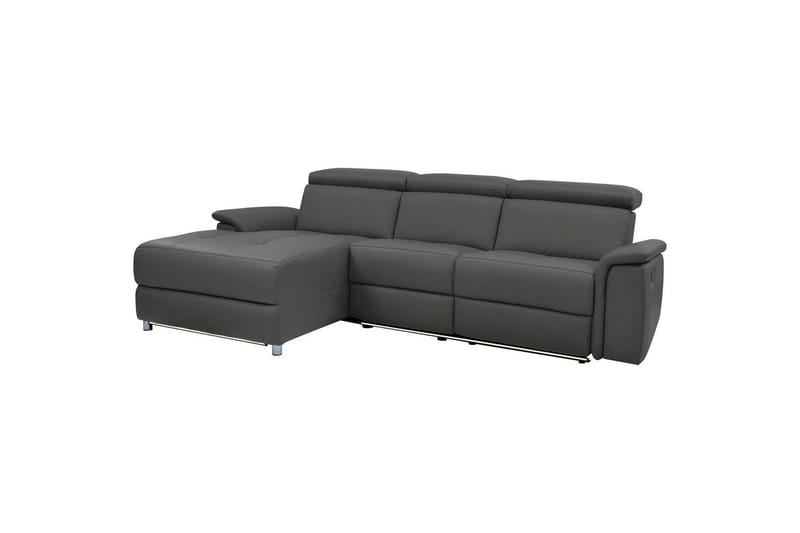 Hörnsoffa 3-sits Pareli Svart, PU, Vänster Elektrisk Fåtölj - Svart, PU, Vänster Elektrisk Fåtölj - Möbler - Soffa - Biosoffa & reclinersoffa